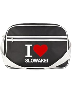 Retrotasche Classic I Love Slowakei schwarz
