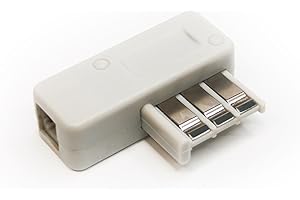 GEEMARC Prise Téléphonique vers RJ11 - Adaptateur Téléphonique avec Connecteur RJ11 - Convient pour la France - Prise T Blanche