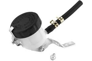 S SYUU universel de frein avant moto Master Cylindre de frein Pompe Réservoir d'huile Coupe Fluide Bouteille W/support de fixation Compatible avec Suzuki GSXR 600 97-05 GSXR 750 00-05 GSXR 1000