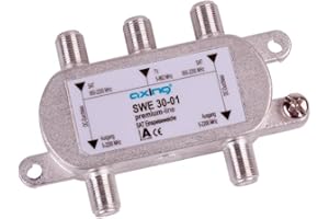 Axing SWE 30-01 Satelliten-Einspeiseweiche zum Zusammenschalten von terrestrisch und Twin LNB auf zwei gemeinsame Ausgänge