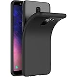 AICEK Cover per Samsung Galaxy A6 Plus 2018, Cover Samsung A6 Plus 2018 Nero Silicone Case Molle di TPU Sottile Custodia per 