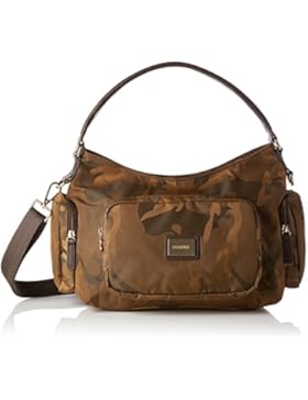 Bogner Damen Anna Henkeltasche, Mehrfarbig (Camouflage), 14x23x29 cm