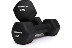 FASHION THIRSTY Neoprene Dumbbell Weights Dumbbells Set Home Gym Fitness Aerobic Exercise Strength Building Pilates Muscle Toning Training Physio Hex Shape Anti-Roll Non-Slip - Pair of 2 Dumbbells 2KG 3KG 4KG 6KG 8KG