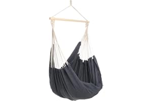 Detex Amaca a Poltrona 150kg Traspirante Robusta Sedia sospesa Poltrona sospesa Giardino terrazza Interno Esterno Grigio