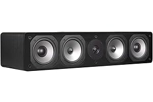 RO&CO Altavoz Center para TV Sonido Envolvente 150W Rms Subwoofer Autoamplificado Negro Altavoces Home Cinema Pc Barra Sonido Dolby Atmos Altavoz Pasivo Audio Profesional Cine Challenger C-5 XL Negro