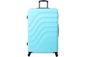 TOTTO - Maleta Rígida Grande Limpet Shell, Modelo Bazy, 51.8 x 78.8 x 30 cm, Capacidad 98 L, Alta Resistencia a Impactos, Ruedas 360º, Manija Telescópica, Correas Internas, Candado TSA, Color Azul