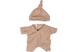 Miniland - Vêtements pour Poupée de 21 cm, Accessoire d'habillement pour Poupées, Pyjama avec Bonnet (Blanc)