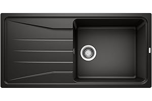 BLANCO SONA XL 6 S | Granitspüle aus SILGRANIT schwarz | Einbauart: Einbau von Oben | reversibel | für 60 cm breite Unterschränke | Großes Becken | Reinigungsfreundliche Öberfläche | [100x50x20,2 cm]