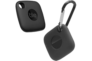 N\A Tile Mate (2022) Silikonhülle, kompatibel mit Tile Mate Tracker (2022) Schutzhülle, kabelloser Smart Anti-Lost Locator, wasserdichte und stoßfeste Schutzhülle mit Karabiner (Black)