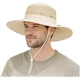 Erkek Outdoor Şapka, Krem Renk, Geniş Kenarlı, Mesh Detaylı, Ayarlanabilir Boyun İpi, Nefes Alabilir