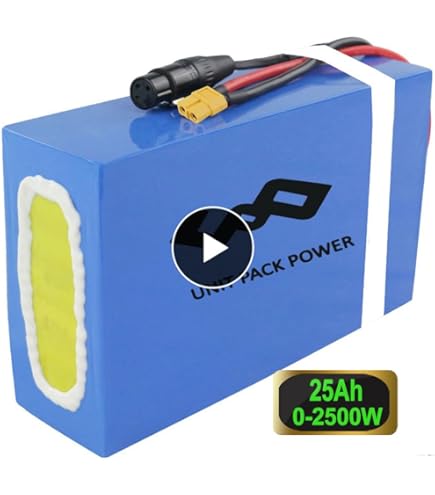 60V Lithium Ion Battery, 60V 30Ah 16S2P Lithium-Ion Battery Packs,with BMS 67.2V 2A Charger, for 500W-800W Motor E-Bike Electric Bicycle Scooter XT60