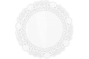 ‎HYPAFOL Hypafol Tortenspitzen 100 Stück | Rund | Spitzendeckchen für Kuchen, Torte, Snacks | Plattenunterlage aus Papier | Ideal für Gastronomie, Hochzeiten, Geburtstagsfeiern oder Catering (Ø 28 cm)