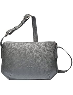 VOi Hirsch Umhängetasche 21862 Leder Damen Crossover Bag elegante Schultertasche aus weichem Soft Leder in Grau