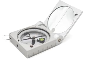 LeTkingok DQL-2A Bussola Geologica Harbin, Teodolite in Lega di Alluminio Topografia Professionale con Fodero in Pelle Portatile