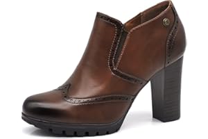 IF Fashion Scarpe da Donna Francesine Ricamo Tacco Grosso Pelle Sintetica CH1990