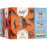 HiLife Adult Wet Cat Food, Mixed Tuna in Jelly Recipes, Complete Cat Food Pouches, 100% Natural & Grain Free, Tuna Flakes / w