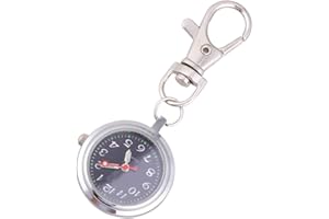 ibasenice Uhr mit Clip, Taschenuhr für Krankenschwestern, Quarzuhr, große Anzahl von Paaren für Kinder, Herren, Paare (römische Ziffern und arabische Zahlen)