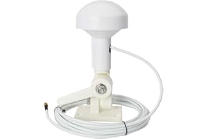 HYS Marine Gps Antenna IP65 Waterproof Antenna W/7M(22.96ft) RG58 Coaxial Cable SMA MALE Connector with Marine ABS Mount Base