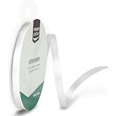 Vaessen Creative Satin Ribbon, White, 6mmx10m