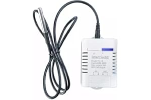 MHCOZY eWeLink 16A Interruptor inteligente con control de temperatura y humedad, controlador de termostato WiFi compatible con Alexa Google Home (temperatura)
