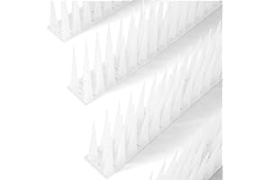 OFFO Vogelabwehr Spikes Taubenabwehr Spikes zu bewahren Vogel oder Tiere Weg, Zaun Spikes der Vogelabschreckung deckt 2,4 m, Mattklar