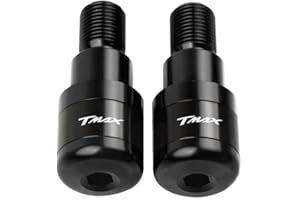 ZHUOWU 2pcs 7/8" 22mm Motocicleta Extremos del Manillar Mangos de Barra de Agarre Tapas para T-MAX 530 tmax530 2012-2019, T-MAX 500 tmax500 2008-2011, T-MAX 530 DX SX 2017-2019 Negro