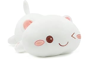 shownicer Plüschtier Stofftier Katze Kawaii 50cm, Kuscheltier Tier Plüschkissen Spielzeug Geschenk gefüllt für Kinder Mädchen Jungen, Schmusetier für Kuscheltierliebhaber
