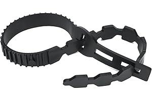 KINGLAKE 8Pcs 60cm Black Tree Ties Straps Supports Heavy Duty Shrub Ties Adjustable Interlock Garden Tree Ties for Shrub Rose Tree Plant Support