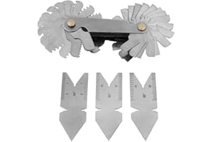 OUMEFAR Juego de plantillas para roscas Juego de plantillas para tornillos Plantilla central de 60 ° y 55 ° para amolar herramientas de corte