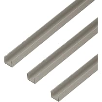 Profilé En U Aluminium 1000mm Pour Panneau 16mm - Anodisé Argent - Alberts - Bordure Table Meuble