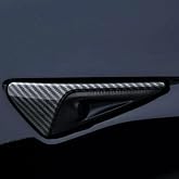Tesla Model Y Uyumlu Mat Karbon Fiber G&ouml;r&uuml;n&uuml;ml&uuml; Yan Kamera (Sinyal) Kaplama Seti HW4