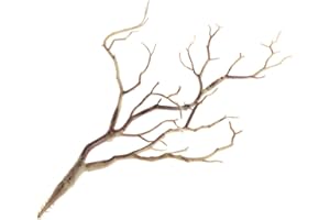 Xuniu Piante Artificiali Albero Secco plastica Pavone Rami di Corallo Decorazione di Nozze caffè 36 cm