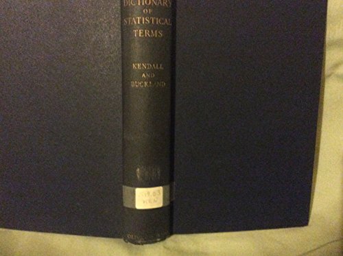 A Dictionary of Statistical Terms