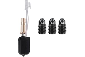 IdeaFormer Upgraded Kobra S1 Hotend with 0.4mm 0.6mm 0.8mm Hardened Steel Nozzle for Anycubic Kobra S1/Kobra S1 Combo 3D Printers, Extruder Hotend Set