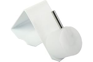 DEKONDO 4 X Ganci per Finestra, Ganci per Decorazioni, ganci per bastoni da per tende, Bianco, 12 – 20 mm, Universale