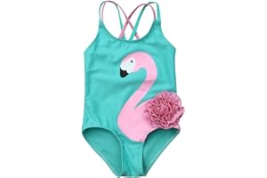 Geagodelia Costume da Bagno Intero Neonata Bambina 0-7 Anni Smanicato Stampati Cartoon Carino Bikini Bimba Multicolori