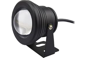 LGJEGD Undervattensdammlampor 10w IP68 Vattentät 12V vattentät aluminiumfodral LED undervattenslampor(Natural)