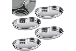 BUENTYA 4 PCS Plateau en Acier Inoxydable Plateau à Instrument Plateau de Laboratoire Plateau Tatouage Désinfection Plateau Dentaire pour Lip Tattoo Stérilisation Hôpitaux Clinique(Argent)