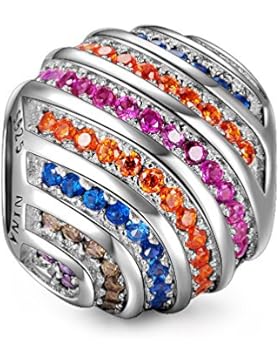 NinaQueen - Regenbogen - Damen-Charm 925 Sterling Silber