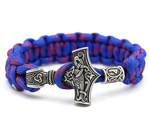 Thurisaz Rune Bead - Viking Thor's Hammer Bracelet