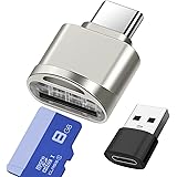 Lettore di Schede Micro SD USB C, Lettore di Schede di Memoria TF Tipo-C con Adattatore USB C a USB, Lettore di Schede USB OT