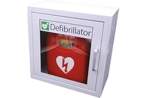 Saver One AED Defibrillator A1 (SVO-B0847) (vollautomatische Schockauslösung) mit Metallwandkasten und AED-Standortwinkel