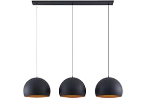 Lindby 3 -punktowa 'Tarjei', styl nowoczesny, m. in. do salonu, jadalni, kolor czarny, metal, żarówka E27