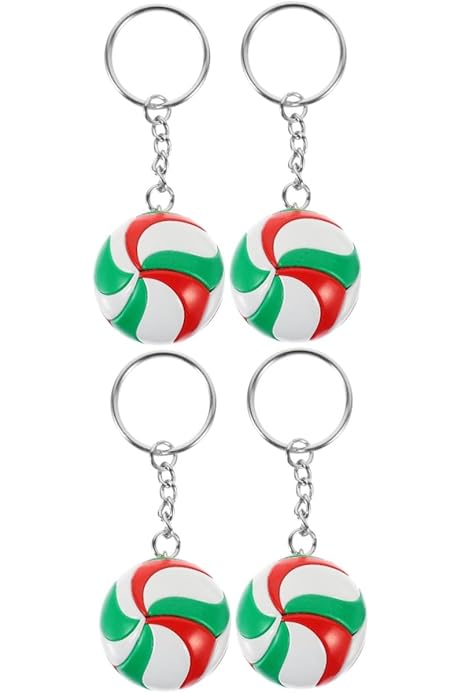 Portachiavi Pallavolo 3 Pezzi - Ciondoli A Forma Di Palla Per Appassionati Di Sport - Foto 2