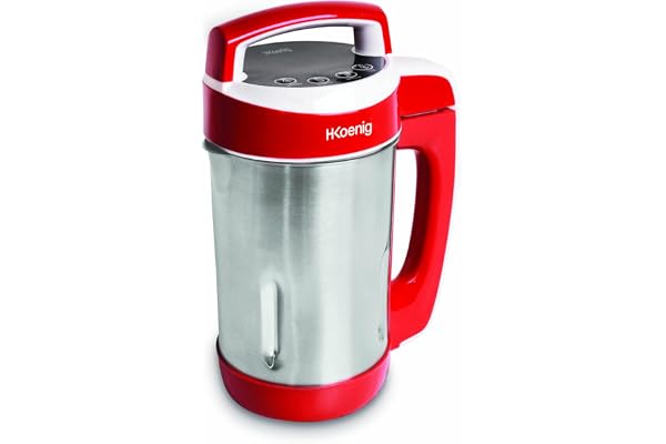 H.Koenig Blender à Soupe Chauffant 1.1L MXC18 Inox, Multifonctions professionnel, Fonction mixage, 2 Programmes de cuisson, 850W
