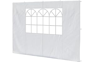 paramondo Parete Laterale Finestra per Gazebo SP-3 Padiglione da Giardino, Impermeabile, Bianco