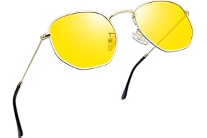 Joopin Gafas de Sol Mujer y Hombre Polarizadas Hexagonales Metálicas