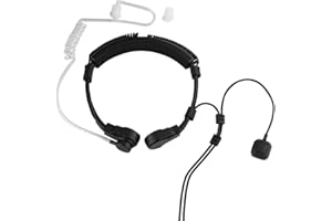 TOPIKY Throat Mic zestaw słuchawkowy, rura akustyczna gardło mikrofon mikrofon przewód powietrza słuchawki PTT do UV-5R BF-888S Walkie Talkie