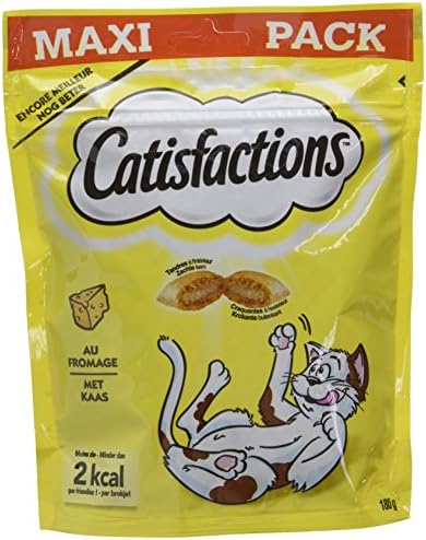 Catisfactions Snack per Gatto Delizioso Formaggio - Confezione da 180g x 4 Pezzi