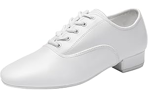 ZHENSI Zapatos De Baile para Hombre Tacón Bajo Oxford Zapatos De Salón Modernos Latinos